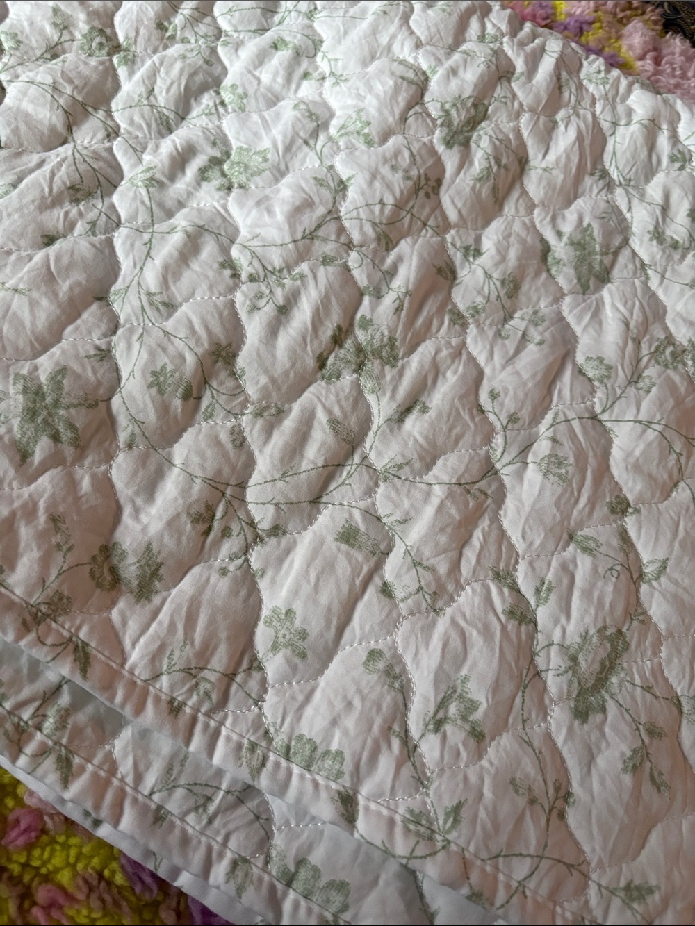 🕷️ Laura Ashley green floral KING SHAMS